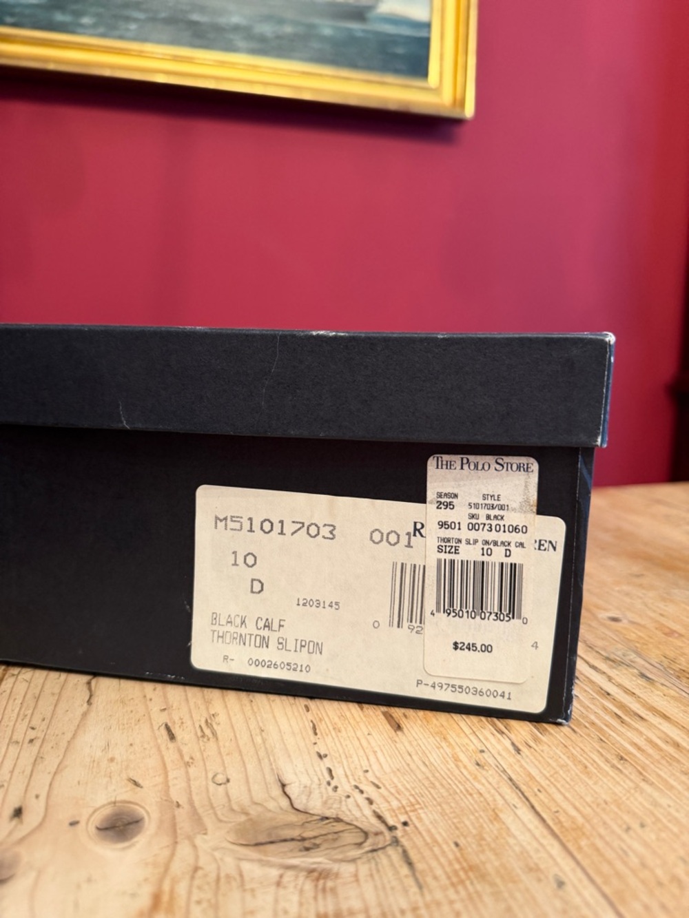 Polo Ralph Lauren Men’s Black Leather Tuxedo Loafers - Picture 10 of 10